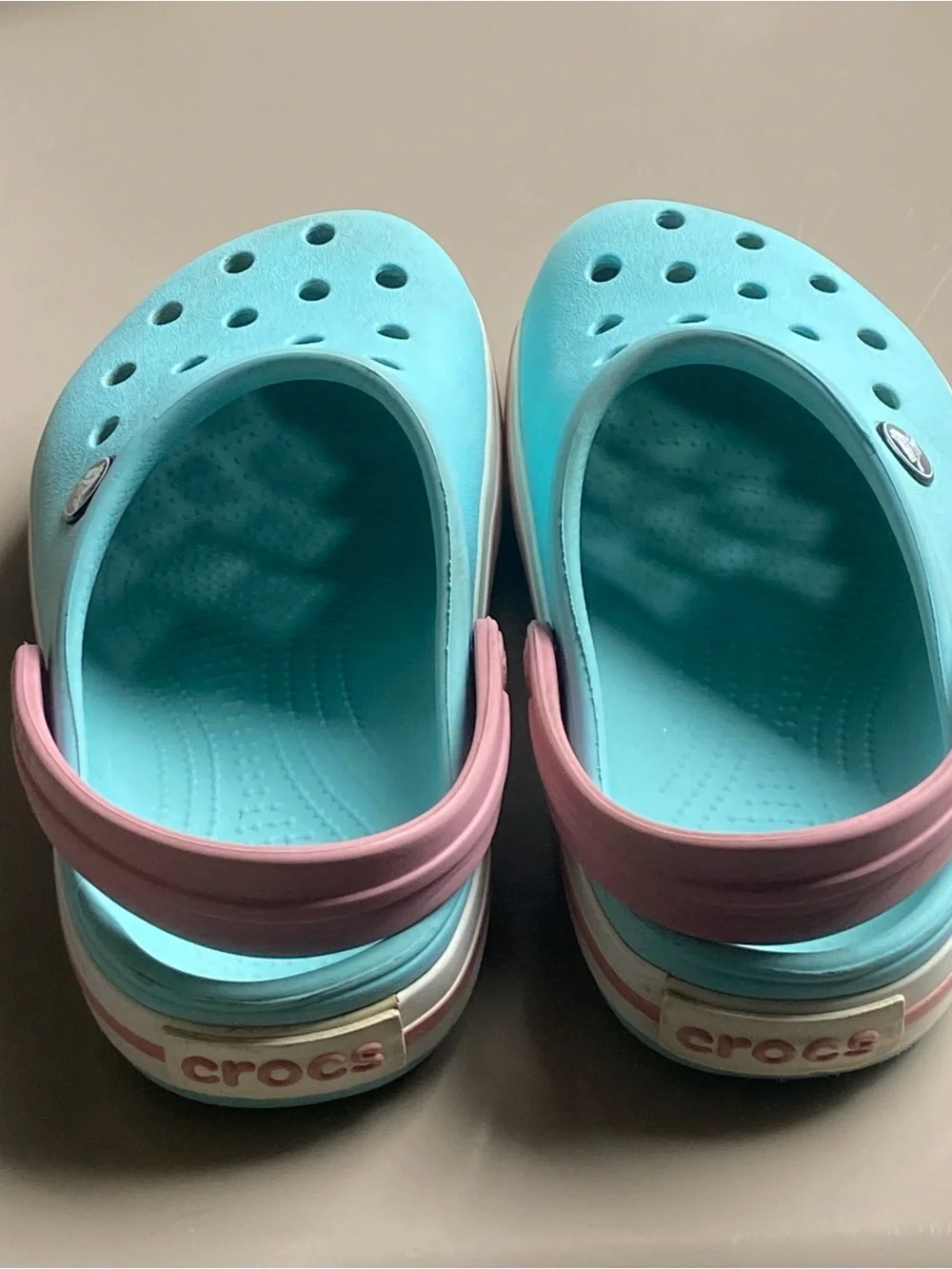CROCS Kids Aqua Clog with Pink Strap